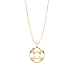 0.10ct. Pave & Prong Setting Round Diamond Delicate Pendant