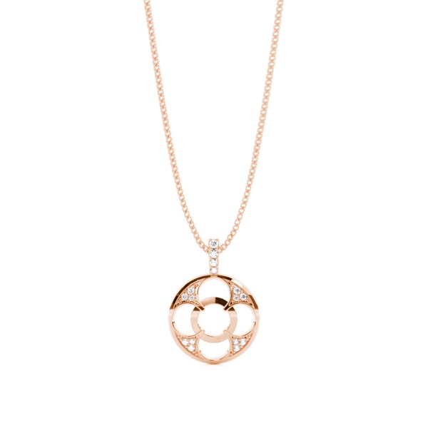 0.05ct. 4 Prong & Pave Setting Round Diamond Delicate Pendant