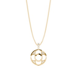 0.05ct. 4 Prong & Pave Setting Round Diamond Delicate Pendant
