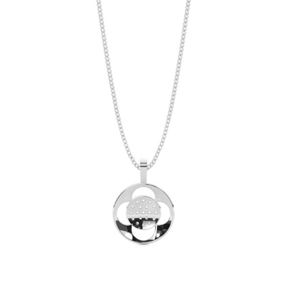 0.25ct. 4 Prong & Pave Setting Round Diamond Delicate Pendant