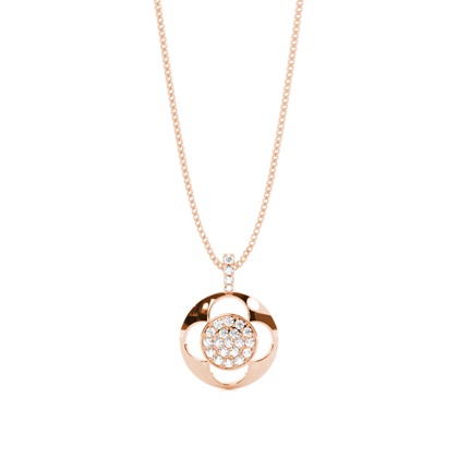 Rose Gold Delicate Diamond Pendants