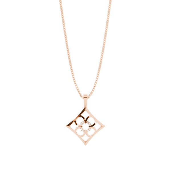 0.05ct. Pave Setting Round Diamond Delicate Pendant