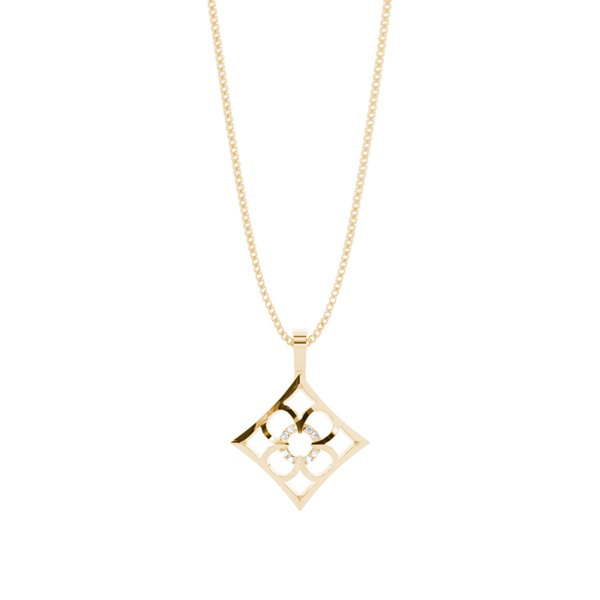 0.05ct. Pave Setting Round Diamond Delicate Pendant