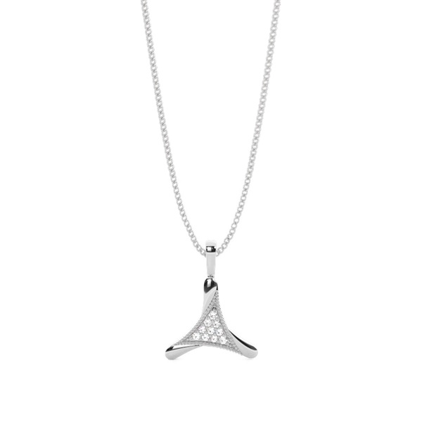 0.10ct. Pave Setting Round Diamond Delicate Pendant