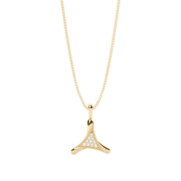0.10ct. Pave Setting Round Diamond Delicate Pendant