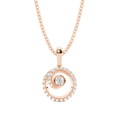 Rose Gold Delicate Diamond Pendants