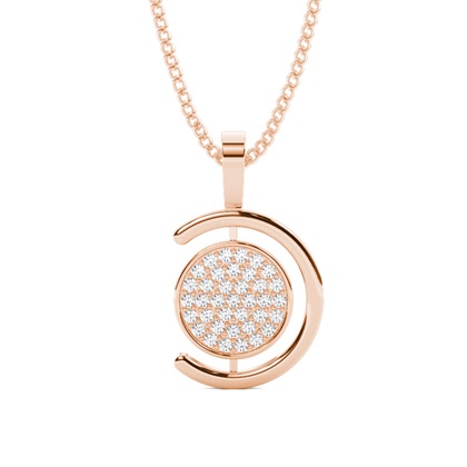 Rose Gold Delicate Diamond Pendants