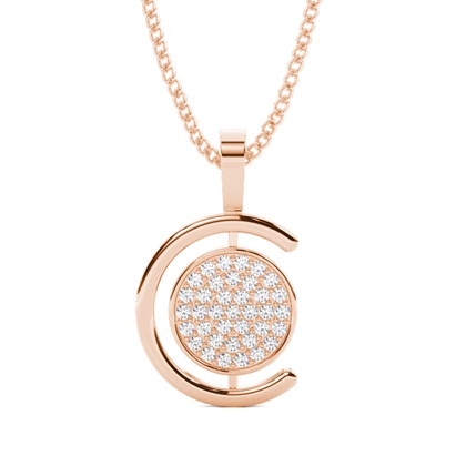 Rose Gold Delicate Diamond Pendants