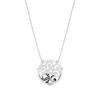 0.45ct. Pave Setting Round Diamond Delicate Pendant