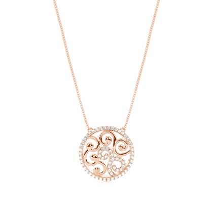 Rose Gold Delicate Diamond Pendants