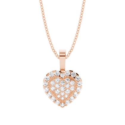 Rose Gold Cluster Diamond Pendants