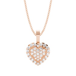 Pave Setting Round Diamond Cluster Pendant