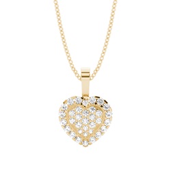 Pave Setting Round Diamond Cluster Pendant