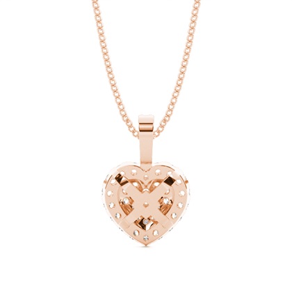 4 Krappen Diamantanhänger in Clusterform mit Pavefassung