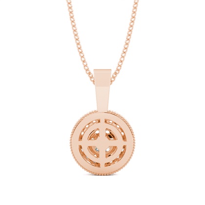 4 Krappen Diamantananhänger in Clusterform mit Pavefassung