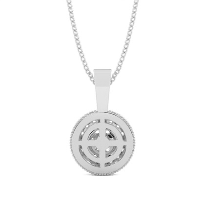 4 Krappen Diamantananhänger in Clusterform mit Pavefassung