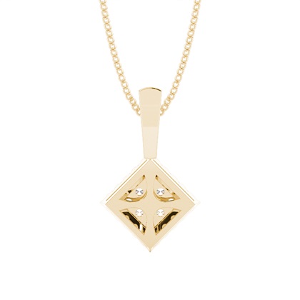 Yellow Gold Cluster Pendants