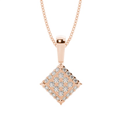 Rose Gold Cluster Diamond Pendants
