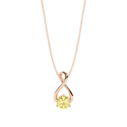 Prong Setting Classic Solitaire Yellow Diamond Pendant