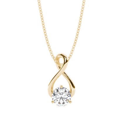 Round Diamond Solitaire Diamond Pendants