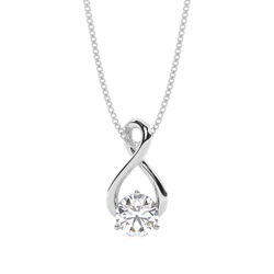 3 Prong Setting Classic Solitaire Pendant