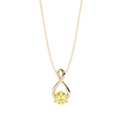 Prong Setting Classic Solitaire Yellow Diamond Pendant