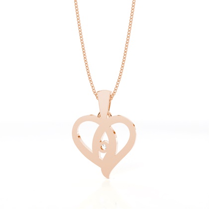 Herz Anhänger in Zargenfassung