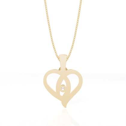 Herz Anhänger in Zargenfassung