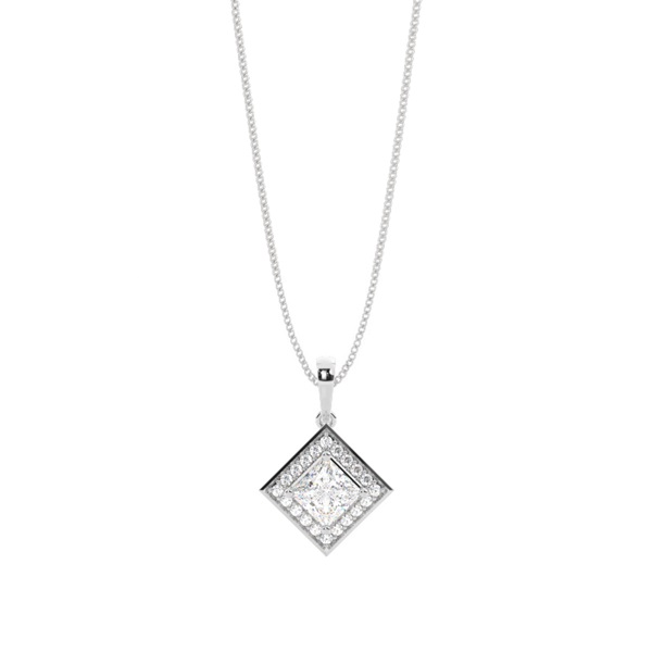 4 Prong Setting Halo Pendant