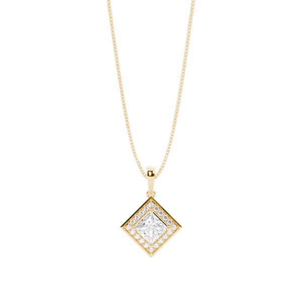 4 Prong Setting Halo Pendant