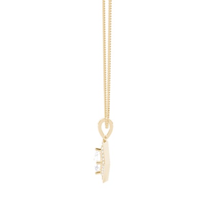 4 Prong Setting Halo Pendant