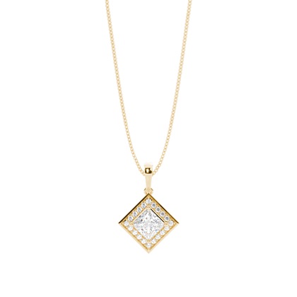 4 Prong Setting Halo Pendant