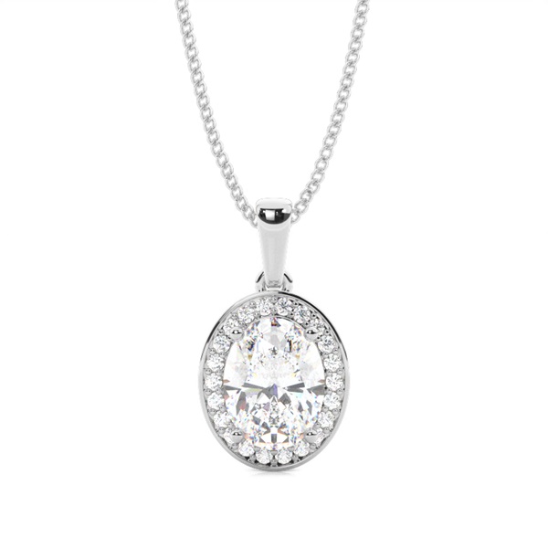 4 Prong Setting Halo Pendant