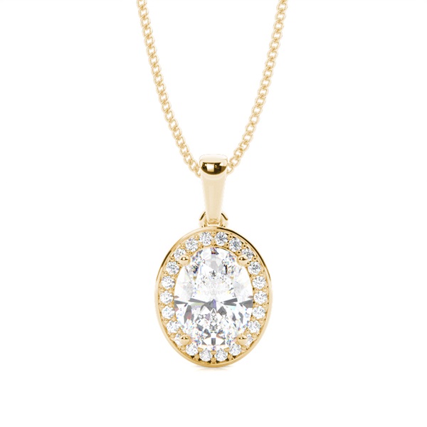 4 Prong Setting Halo Pendant