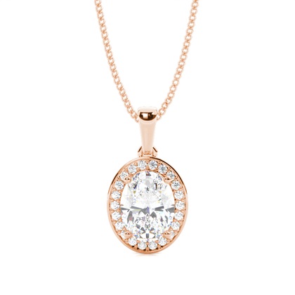 Rose Gold Diamond Pendants & Necklaces