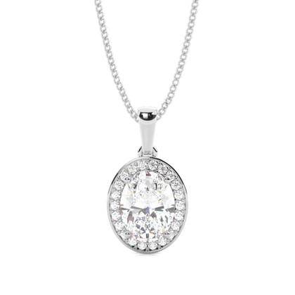 4 Prong Setting Halo Pendant