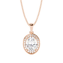 4 Prong Setting Halo Pendant
