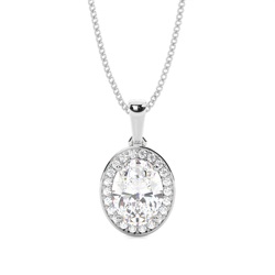 4 Prong Setting Halo Pendant