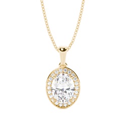 4 Prong Setting Halo Pendant