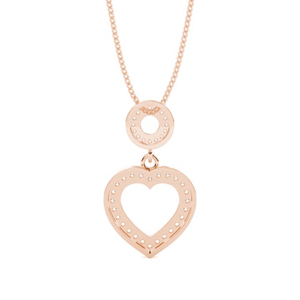 Herz Anhänger in Pavefassung