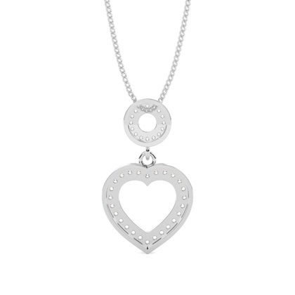 Herz Anhänger in Pavefassung