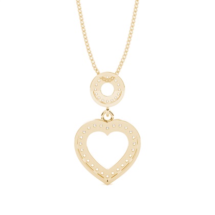 Herz Anhänger in Pavefassung