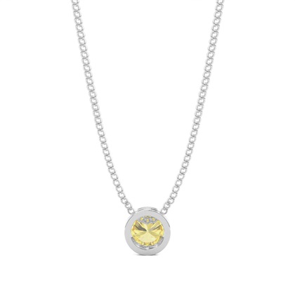 Gelber Diamant Solitär Anhänger