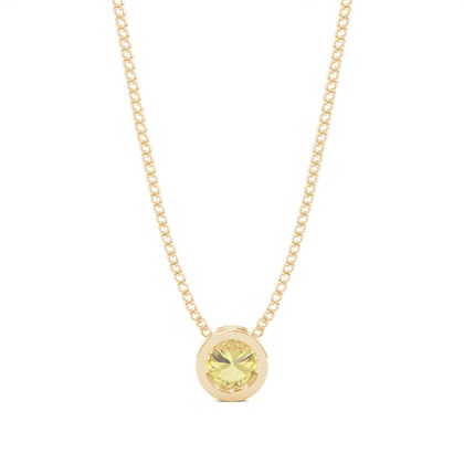 Gelber Diamant Solitär Anhänger