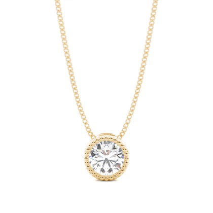 Yellow Gold Solitaire Pendant