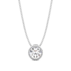 Runder Diamant Designer Anhänger in einer Zargenfassung