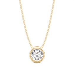 Runder Diamant Designer Anhänger in einer Zargenfassung