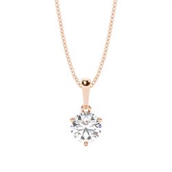 3 Prong Setting Solitaire Pendant