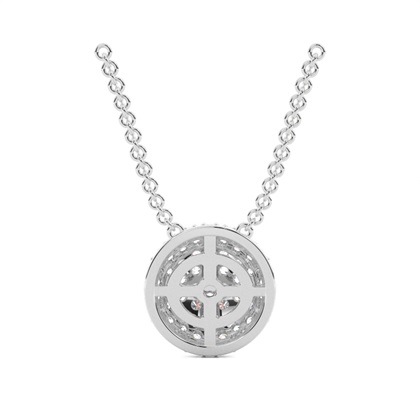 Pave Setting Round Diamond Cluster Pendant