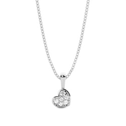 Runder Diamant Cluster Anhänger in einer Pavefassung